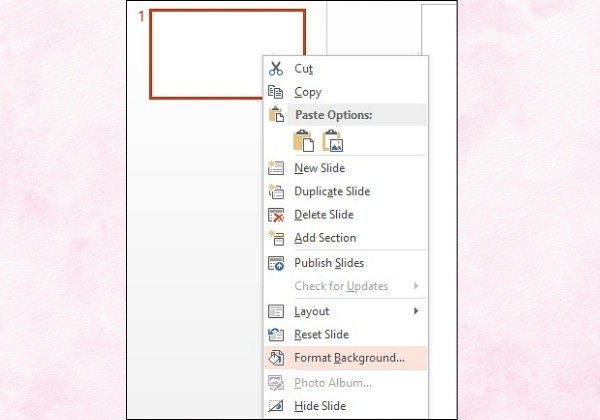 Cách chỉnh mờ ảnh làm nền trong PowerPoint 1