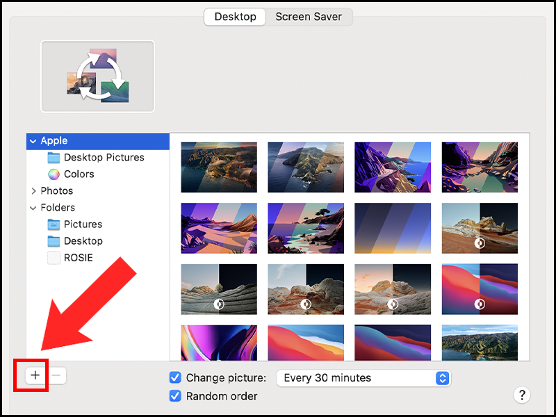 Cách đổi hình nền Macbook thông qua System Preferences bước 2