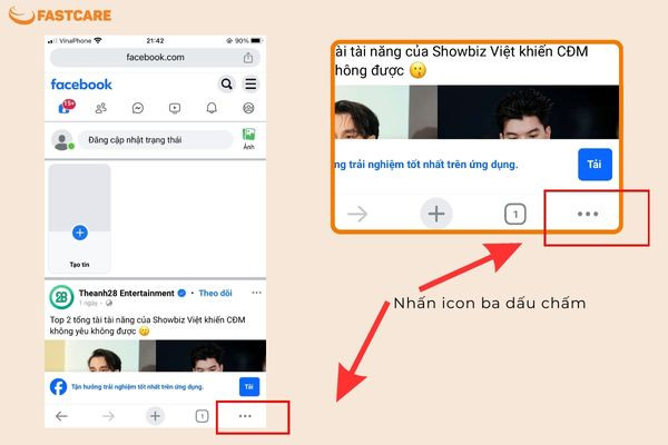 Cách đổi URL page Facebook bằng điện thoại&nbsp; 1