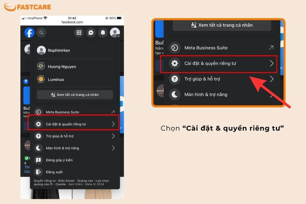 Cách đổi URL page Facebook bằng điện thoại&nbsp; 4