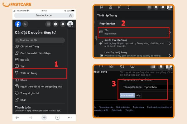 Cách đổi URL page Facebook bằng điện thoại&nbsp;6