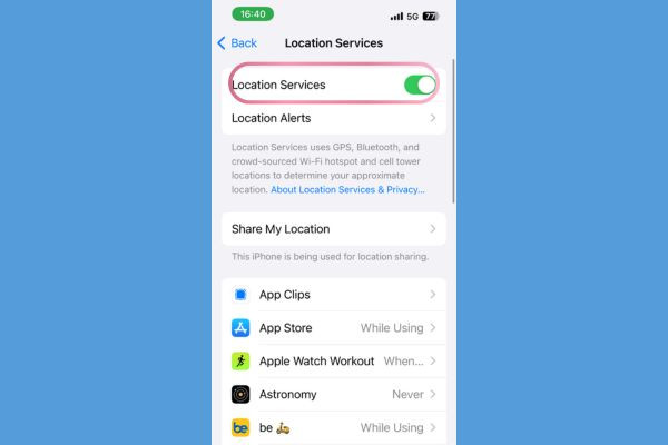 Cách khắc phục khi tìm quanh đây Zalo bị lỗi đối với iPhone bước 2