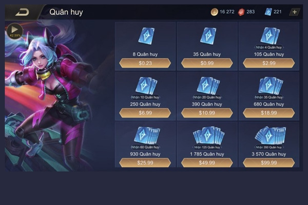 Nạp trực tiếp trên ứng dụng Liên Quân trên điện thoại ios bước 2