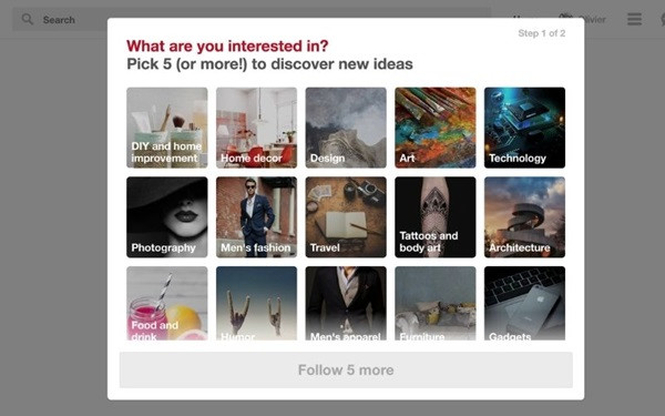 Cach tao tai khoan pinterest web buoc 4