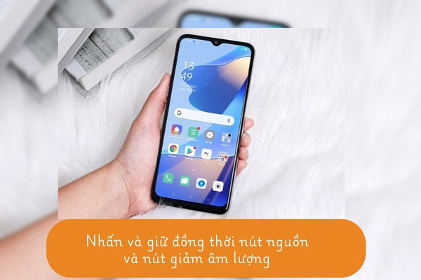 Cách tắt nguồn Oppo khi bị đơ màn hình, treo máy bằng nút nguồn bước 1