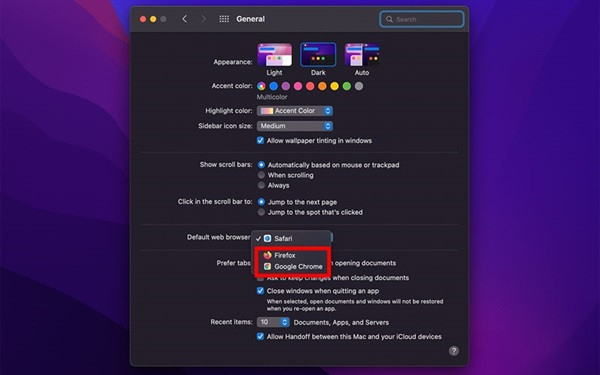 Cách đặt trình duyệt mặc định trên Macbook bước 1