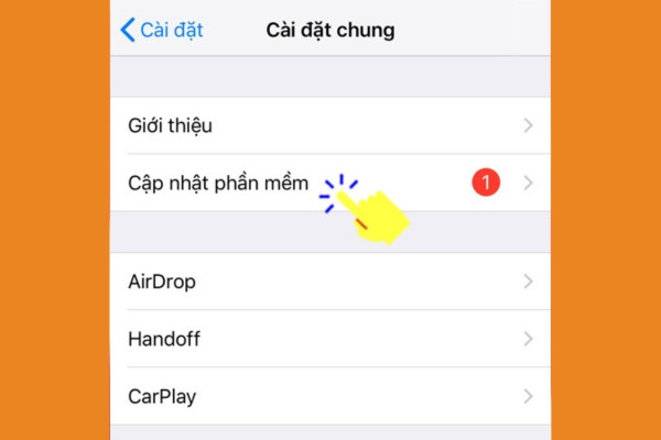 Cập nhật lại hệ điều hành b3