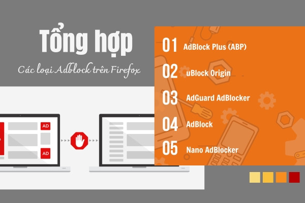 Có bao nhiêu loại Adblock trên trình duyệt Firefox?&nbsp;