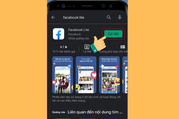 Download Facebook Lite cho Android/ APK bước 2