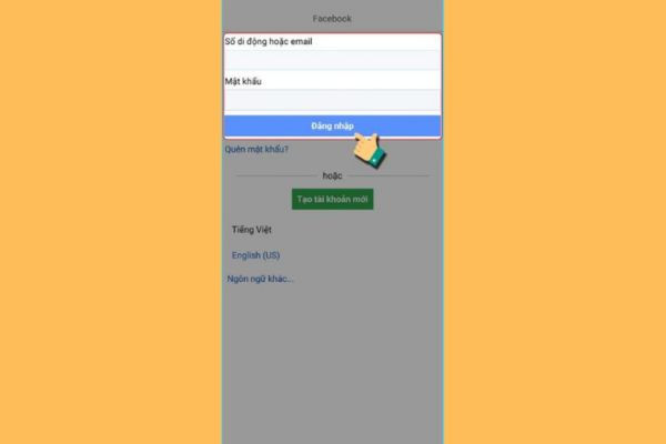 Đăng nhập Facebook Lite có dễ không bước 2