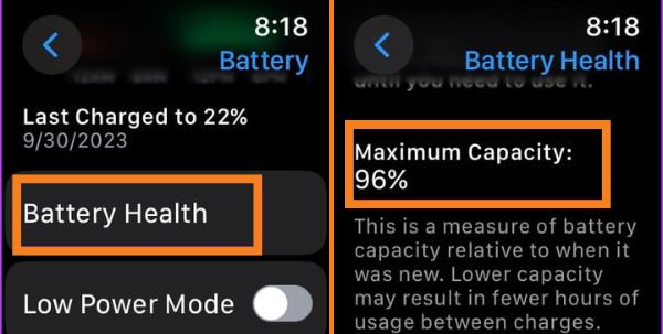 Hướng dẫn cách kiểm tra tình trạng pin Apple Watch bước 3 Hướng dẫn cách kiểm tra tình trạng pin Apple Watch bước 3