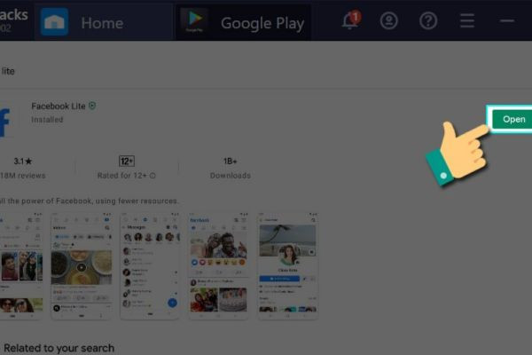 Hướng dẫn download, tải Facebook Lite về máy tính bước 5