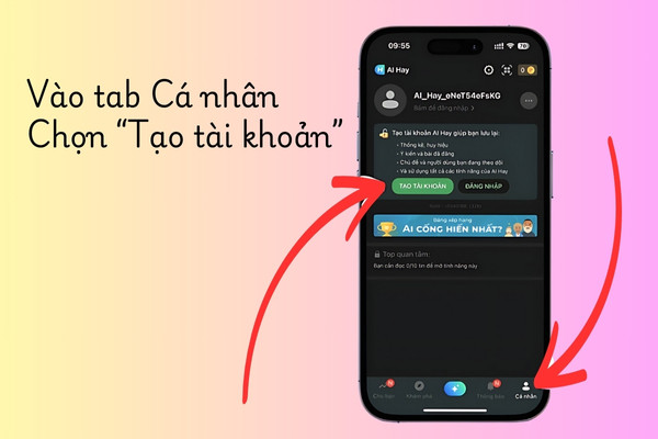 Hướng dẫn đăng ký và tạo tài khoản AI Hay 2