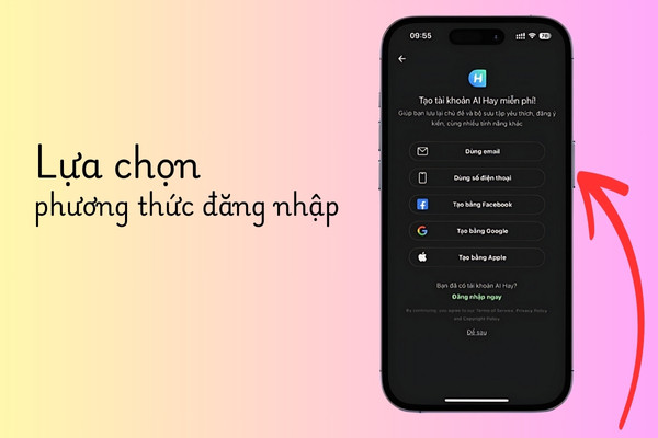 Hướng dẫn đăng ký và tạo tài khoản AI Hay 3