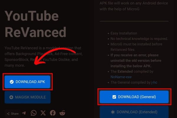 Hướng dẫn tải Revanced Github APK bước 2