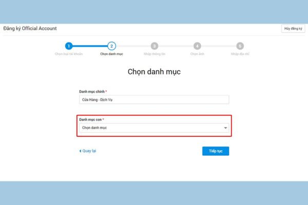 Hướng dẫn tạo Zalo OA bước 3