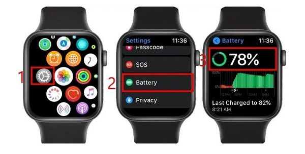 Kiểm tra tình trạng pin trên Apple Watch Series SE 2023