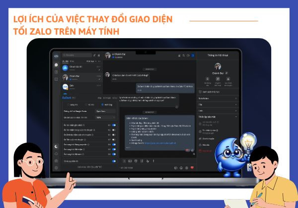 Lợi ích của việc thay đổi giao diện tối zalo trên máy tính là gì