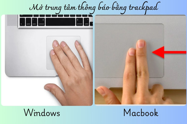 Mở trung tâm thông báo