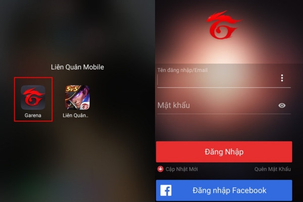 Nạp Liên Quân thông qua ứng dụng Garena bước 2