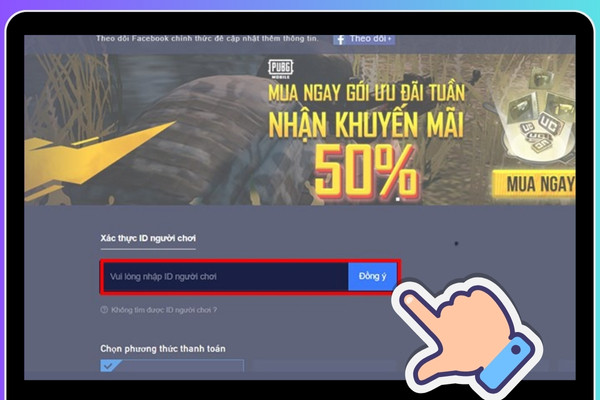 Nạp PUBG qua website 2