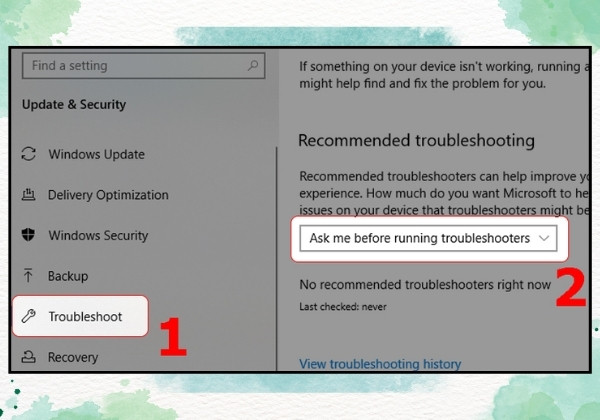 Sử dụng công cụ Troubleshooter để máy tự tìm và sửa lỗi bước 2 Sử dụng công cụ Troubleshooter để máy tự tìm và sửa lỗi bước 2