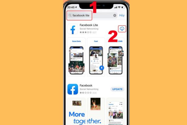 Tải Facebook Lite iOS bước 9