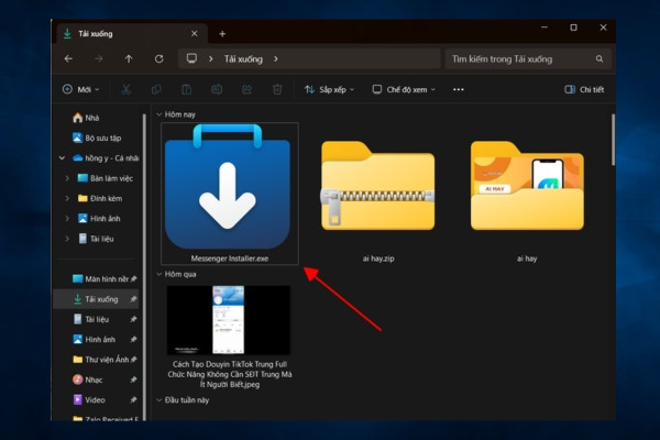 Tải Messenger bằng file.exe 4
