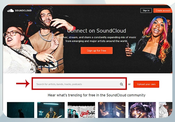 Tải nhạc SoundCloud PC bằng sclouddownloader.com bước 1