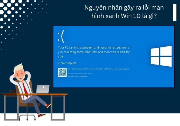 Tổng hợp nguyên nhân thường gặp gây ra lỗi màn hình xanh Win 10 Tổng hợp nguyên nhân thường gặp gây ra lỗi màn hình xanh Win 10