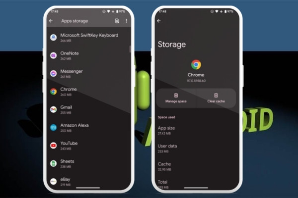 Trên Android 3