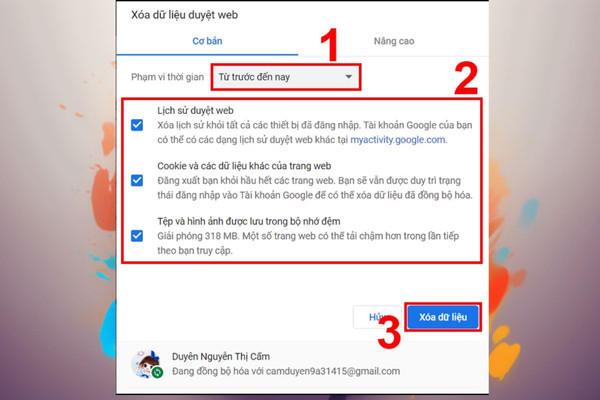 Trên Google Chrome 2
