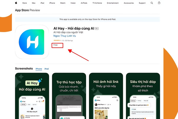Ứng dụng AI Hay có miễn phí không?