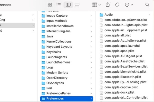 Xóa hết file plist bước 3
