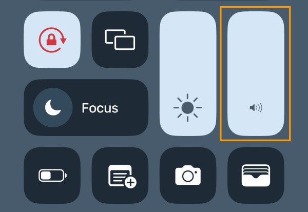 Điều chỉnh âm lượng ở Control Center