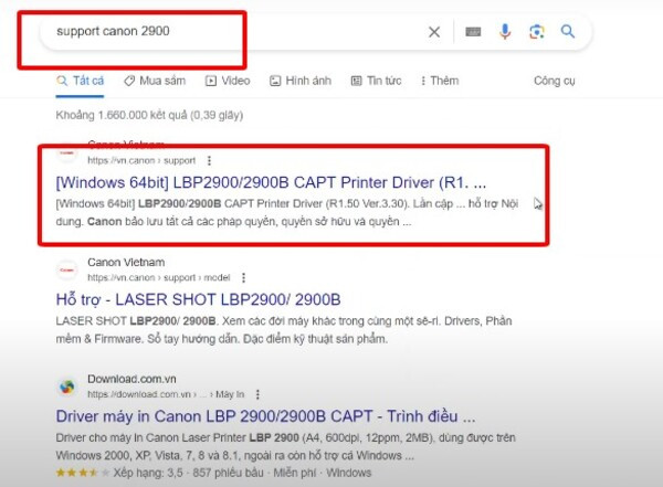 Tìm và tải Driver máy in 1 Tìm và tải Driver máy in 1