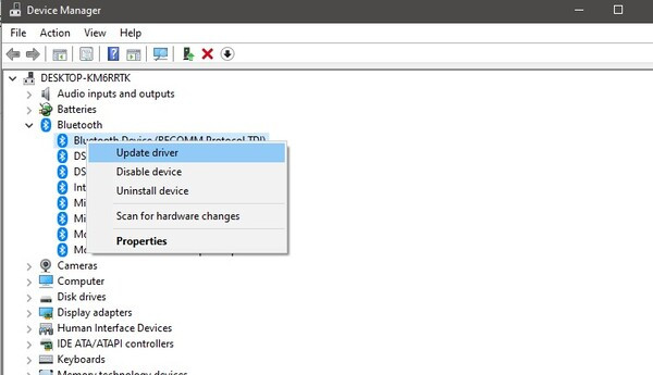 Cách 2: Cập nhật Bluetooth qua Device Manager 2