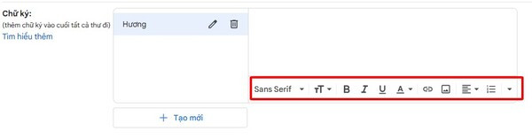 Cách cài chữ ký trong Gmail bằng máy tính 3