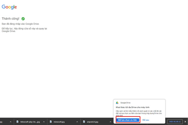 Đăng nhập Google Drive PC bằng tài khoản Google bước 5