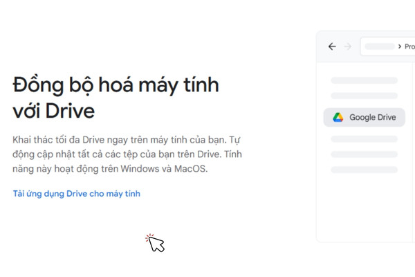 Các bước tải Google Drive trên PC bước 2