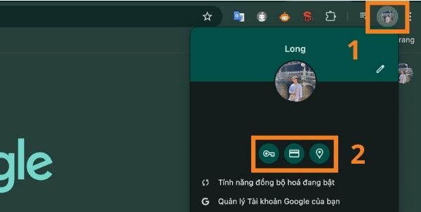 Cách cài Autofill trên Chrome bằng máy tính bước 1