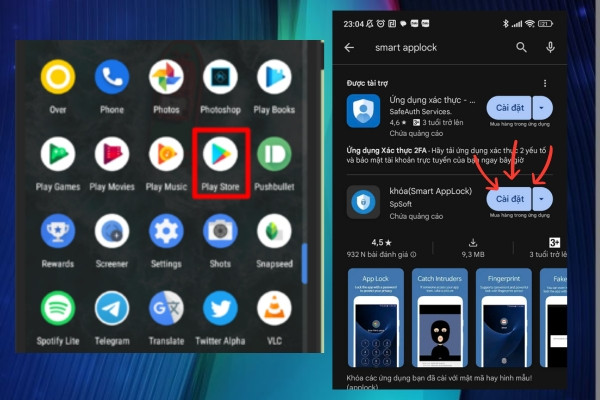 Cách cài mật khẩu thư viện ảnh cho Android bước 1 Cách cài mật khẩu thư viện ảnh cho Android bước 1