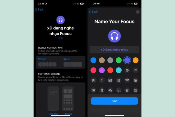 Cách cài tên trên màn hình khóa iPhone bằng Focus mode bước 3