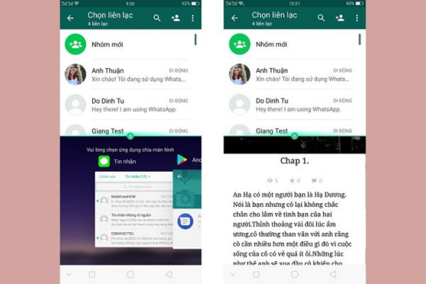 Cách chia đôi màn hình trên điện thoại OPPO bằng phím đa nhiệm bước 3 Cách chia đôi màn hình trên điện thoại OPPO bằng phím đa nhiệm bước 3
