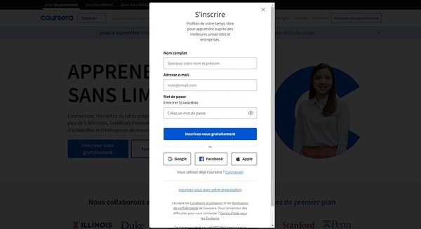 Cách đăng ký khóa học trên Coursera