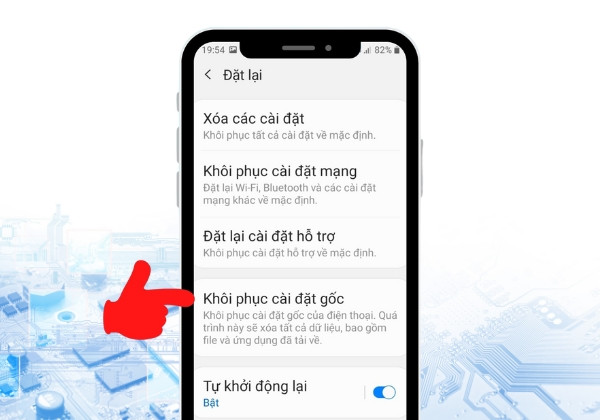 Cách khôi phục cài đặt gốc cho Samsung bước 4