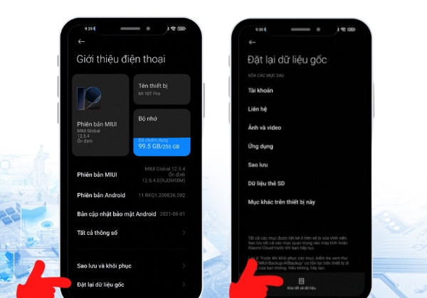 Cách khôi phục cài đặt gốc cho Xiaomi bước 2