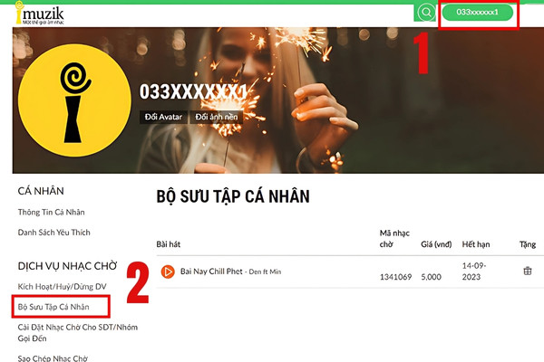 Cách kiểm tra danh sách bài hát nhạc chờ đã đăng ký? 2