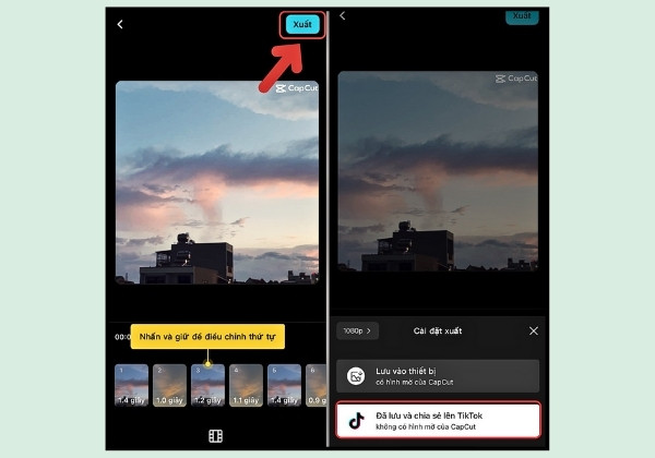 Cách lấy video CapCut không có logo qua TikTok bước 3 Cách lấy video CapCut không có logo qua TikTok bước 3