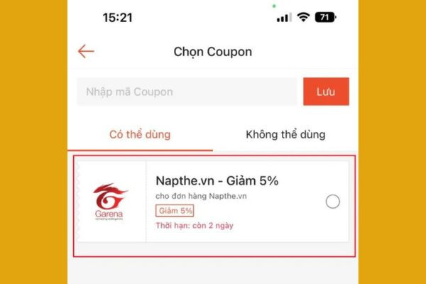 Cách nạp thẻ Game trên Shopee 6